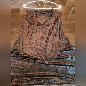 Black Velvet and Rhinestone Straps Sleeveless Dress